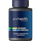 ProHealth Turmeric Curcumin Supplement: 285 Times More Bioavailable - Developed by Neuroscientists. 1000 mg Concentrated Longvida Curcumin Extract Per Serving (60 X 500mg Capsules Per Bottle)