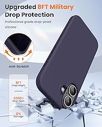 OuXul Designed for iPhone 16 Case,Shockproof Liquid