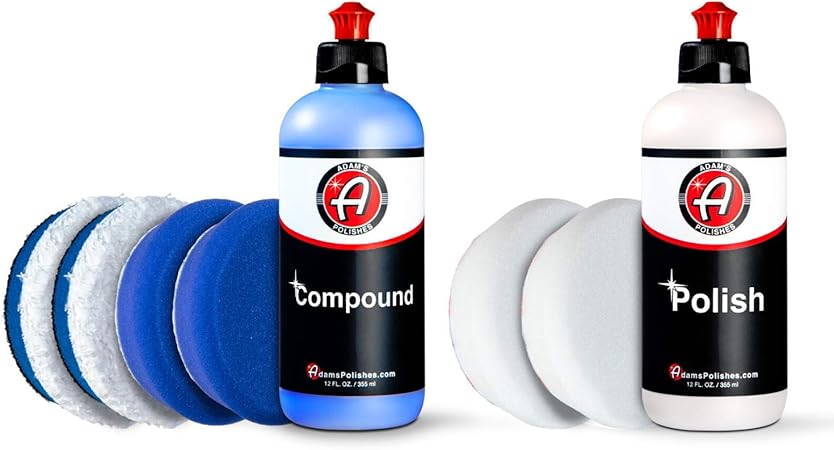 Amazon Adam S 2ステップ研磨システム シリコンフリー ボディショップ安全フォーミュラ 素早くプロの修正と研磨 クリアコート ジェルコート シングルステージ仕上げ 3 5インチコンプリートキット 洗車 お手入れ用品 車 バイク