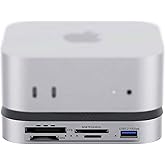 80Gbps Docking Station for Mac mini M4 &amp; M4 Pro, USB4 2.0 Dock 7000MB/s | with NVMe Slot, CFexpress Type A/B Card Reader, UHS-II SD/microSD, Dual PWM Cooling Fans, Compatible with Thunderbolt 5/4