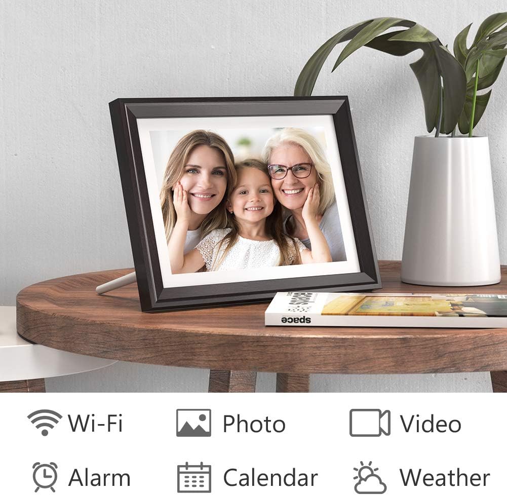 Dragon Touch Digital Picture Frame WiFi 10 inch IPS Touch Screen HD Display, 16GB Storage, Auto-Rotate, Share Photos via App, Email, Cloud - Classic 10 : Electronics