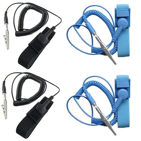 ESD Anti-Armband, sourceton, 4 x Anti-ausgestattet mit Riemen für Draht und Krokodilklemme, für Arbeiten für empfindliche ele