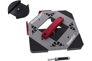 Milescraft 1232 Corner Cut - Woodworking Corner Radius and Chamfer Router Jig – Use with Handheld Router or Router Table – 8 