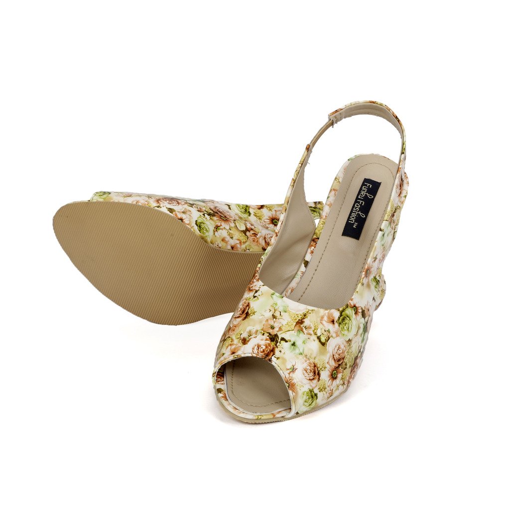 funku fashion beige stellitos heels