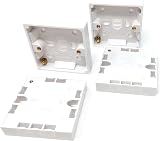 DRUT 1 Gang Surface Mount Back Box Pattress 16mm 85mm White Pack of 4 view 2