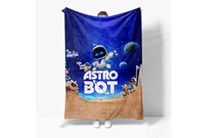 GUANKE Kids Astro Bot Throws Blanket Astro Bot 3D Figure Printed Flannel Blanket - Soft Nap Blanket Flannel Thermal Blanket (H,S: 51in x 60in)
