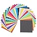 BENECREAT 30PCS 12 x 12 inches (30cm x 30cm) DIY Polyester Patterned Felt Fabric Squares Sheets Assorted Colors for Crafts, 1mm Thick