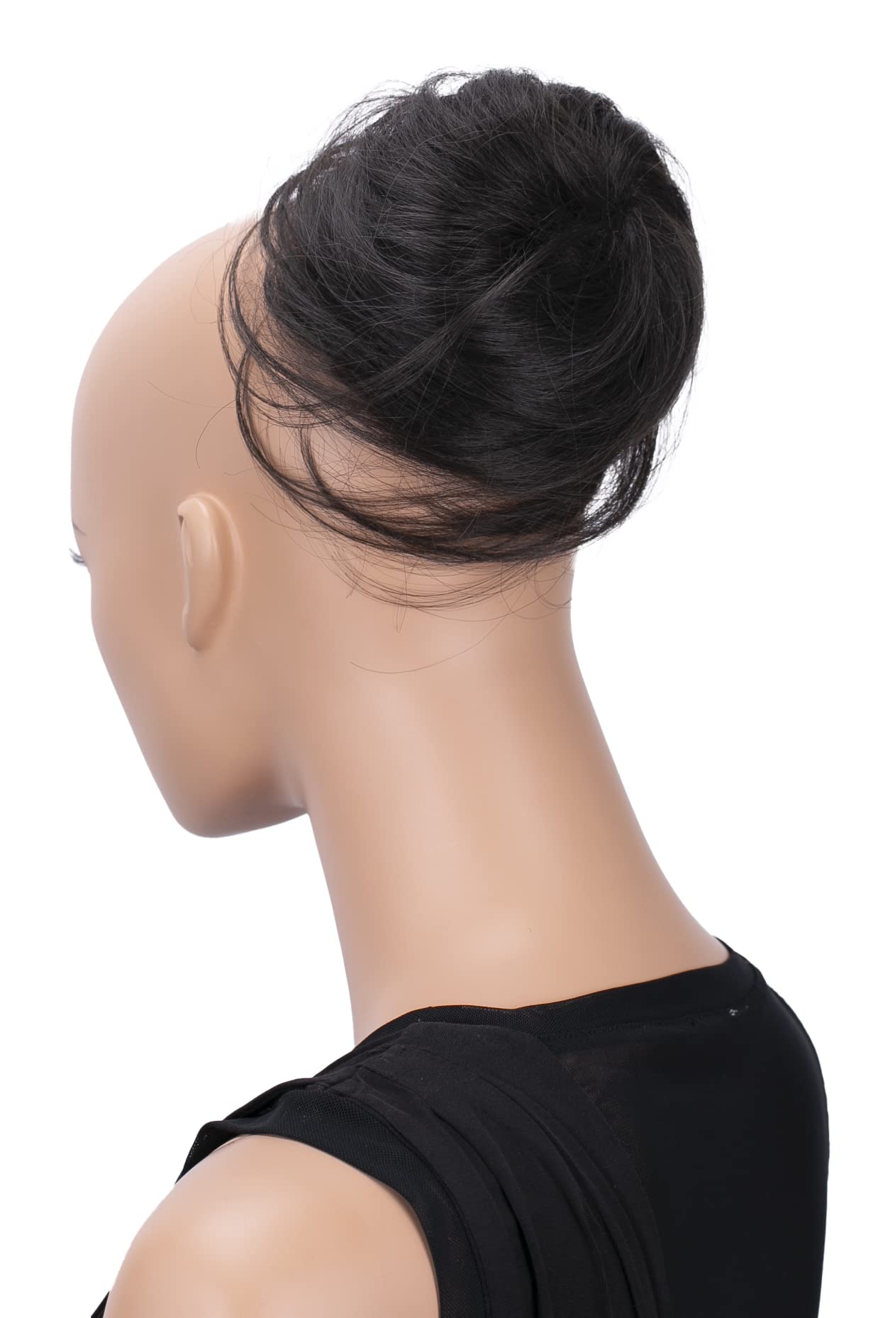 CAISHA Bun Hairpiece Ponytail Hepburn-Bun Scrunchie Updo Dark Brown DC11