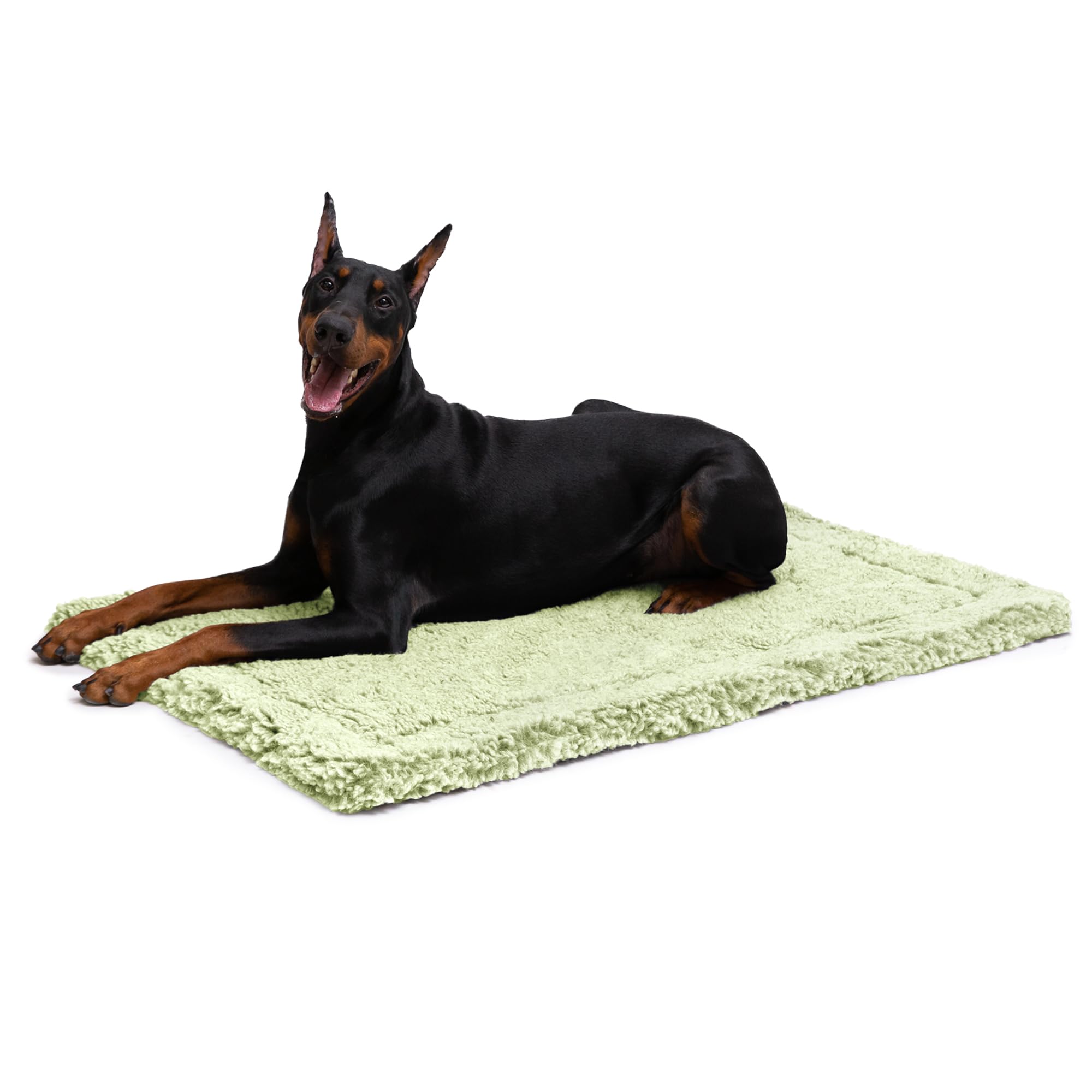 Photo 1 of PELZIN Stoutwool Indestructible Dog Bed - Fluffy Chew Proof Dog Crate Pad - Tough Kennel Pad for Aggressive Chewers - Washable, Ideal for Large Breeds & Fits 42-Inch Crate - 41"x27", Gleam