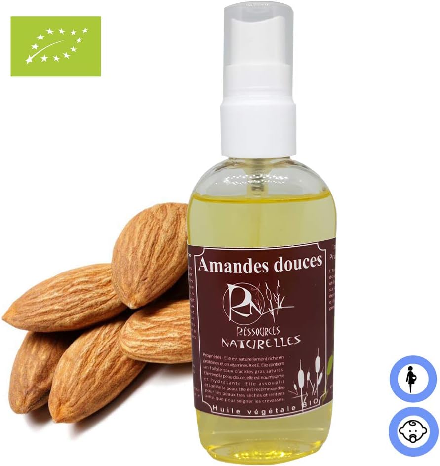 Ressources Naturelles Organic Sweet Almond Oil, 100 ml