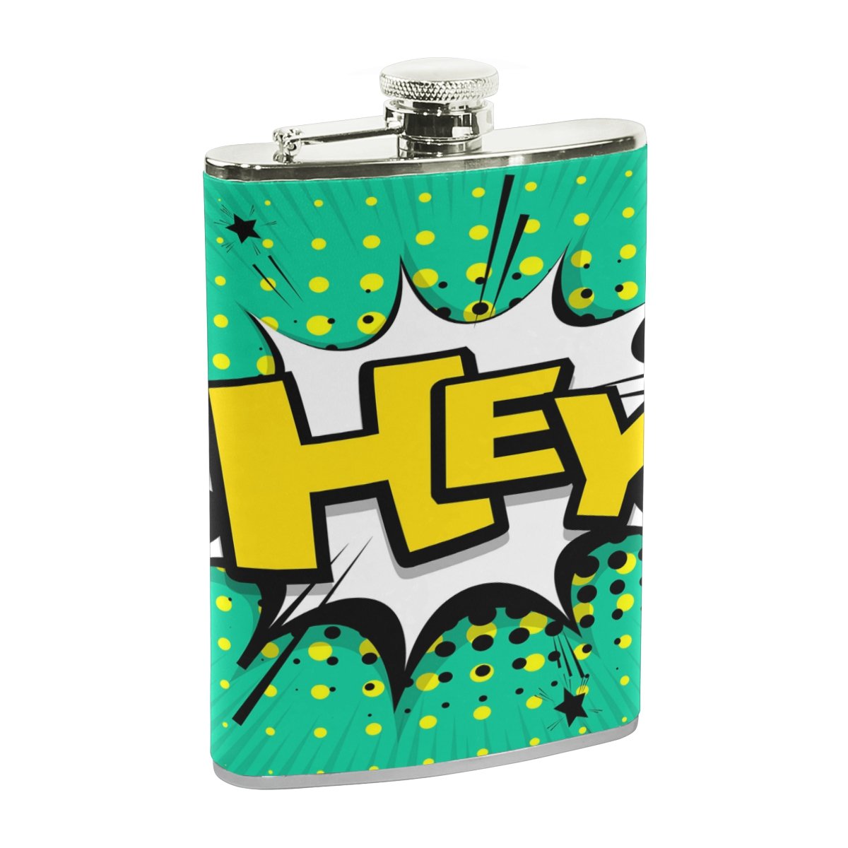 Alaza Pop Hey 8オンスステンレススチールヒップフラスコpuレザーwrappedカバーheavy Dutyポケットショットのフラスコliquor Whiskey Vidkaラム B075ywzx3s フラスコスキットル 国際ブランド Kapata Arkeologi Kemdikbud Go Id