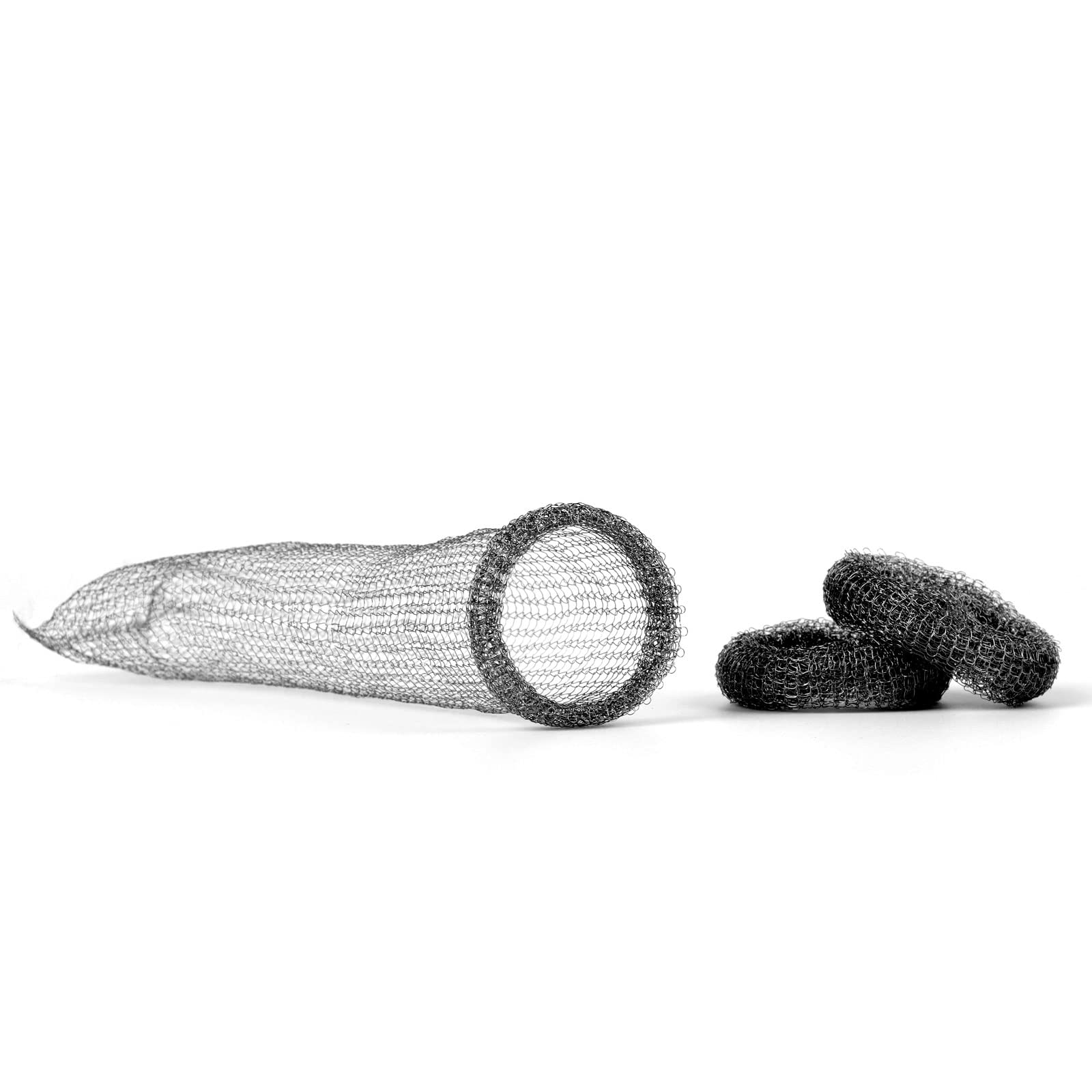 LVYOUIF Stainless Steel Washing Machine Lint Snare Traps, 12 PCS Washer Hose Lint Traps with 12 PCS Cable Ties, Laundry Mesh Washer Sink Drain Hose Screen Filter