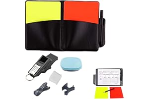 Soccer Cards Set – Complete Referee Kit with Red & Yellow Cards, Whistle, Lanyard, Card Holder, Storage Box & More, Ideal for