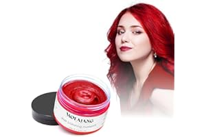 Red Temporary Hair Color Wax - SOVONCARE Washable Gray Hair Dye for Men & Women, All-Day Hold Disposable Hair Styling Clays for Party, Cosplay & Daily 4.23 oz