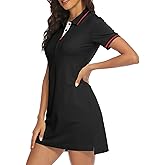 YSENTO Women Tennis Dress Short Sleeve UPF 50+ Activewear Athletic Polo Golf Dresses