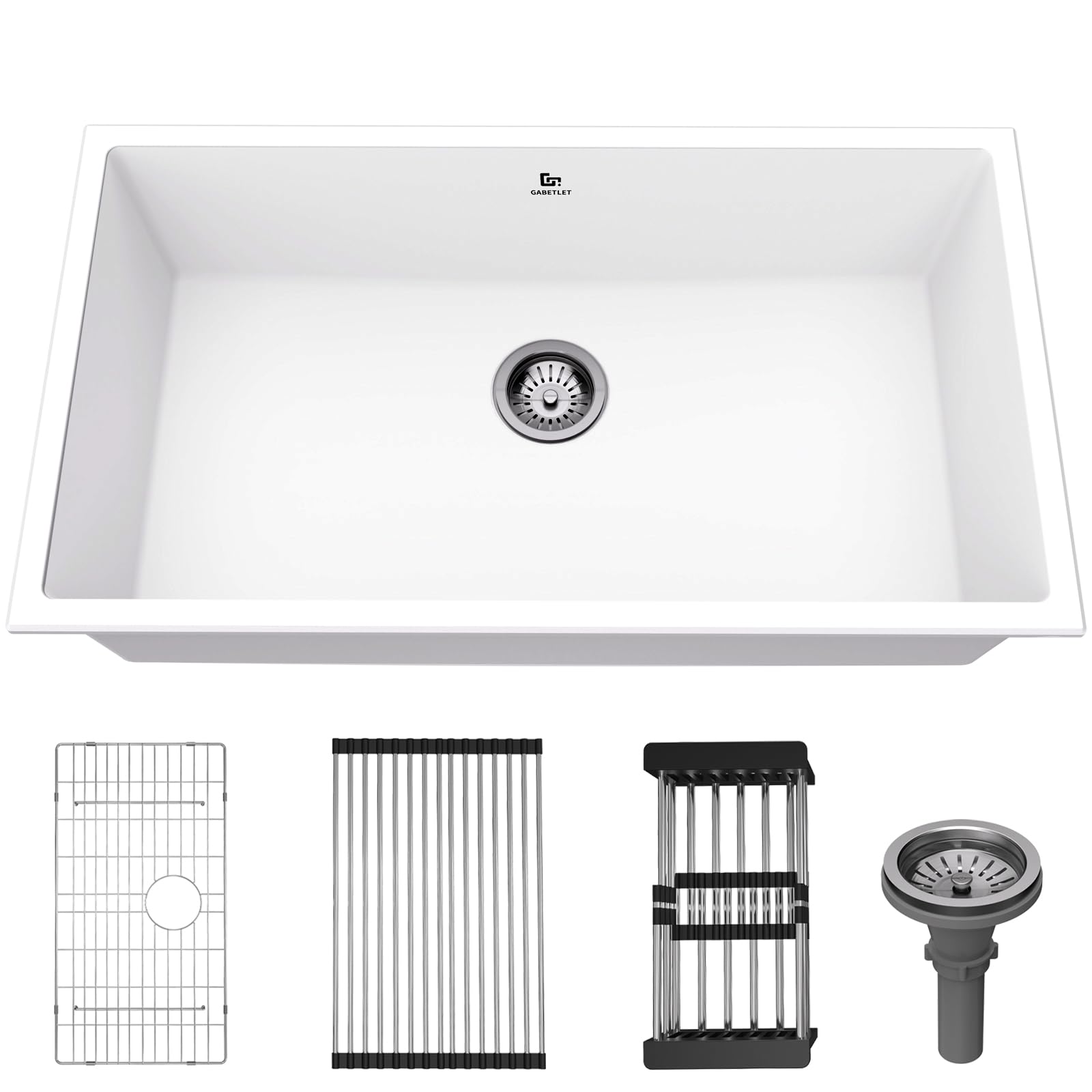 16 Gauge Stainless Steel Sink Workstation Blenzia 32 Inch Undermount Workstation Kitchen Sink 16 Gauge Stainless Steel Single Bowl Handmade Rectangular Sink With Accessories 32 X 18 X 10 Professional Grade Sink