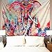 Amonercvita Watercolor Elephant Tapestry Wall Hanging Mandala Tapestry Bohemian Tapestry Psychedelic Wall Tapestry Flower Psychedelic Tapestry for Indian Dorm Decor