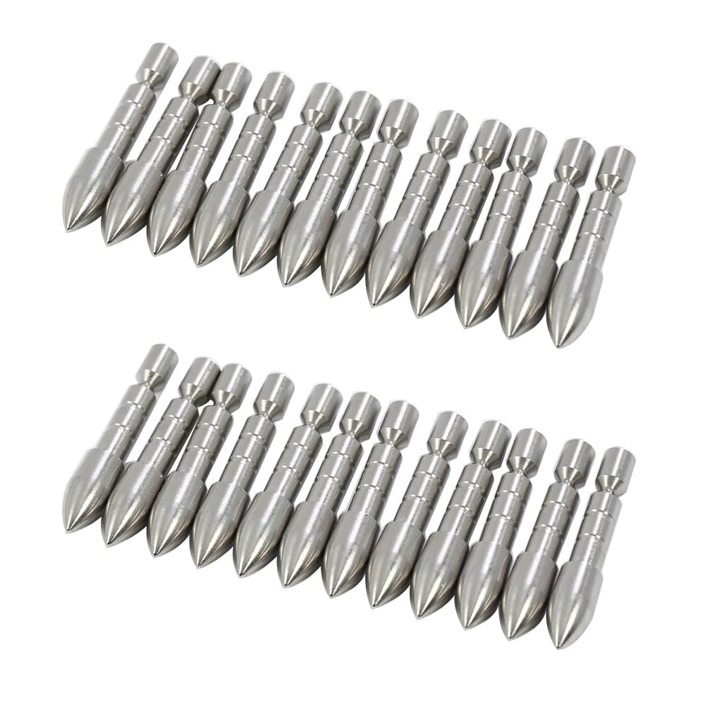 BICASTER 24pcs Arrow Broadheads for ID4.2mm/.165in Arrows Stainless Steel (60 grains)