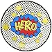 Ginger Ray Party Paper Plates-Comic Superhero, 23 cm Diameter, Mixed