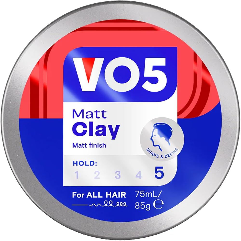VO5 Matt Hair Clay 75ml - Matte Finish, Strong Hold, Easy Washout