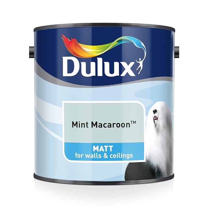 Dulux Matt Emulsion Paint For Walls And Ceilings Mint Macaroon 2.5L