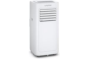 Waykar 9,000 BTU Portable Air Conditioner up to 450 Sq. Ft with Dehumidifier and Fan Mode, 3-in-1 Room AC with Drain Hose, 24Hrs Timer, Installation Kit for Home Office