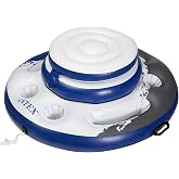 INTEX 56822EP Mega Chill Inflatable Cooler: Removable Ice Chest &ndash; 5 Built-in Cup Holders &ndash; 2 Durable Handles &ndash; Easy-to-Use Connectors &ndash; River Run Compatability