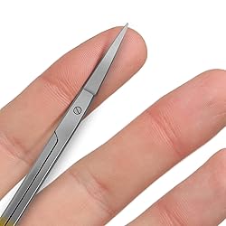 Tungsten Carbide Iris Lab Scissors, 4.5”, Curved