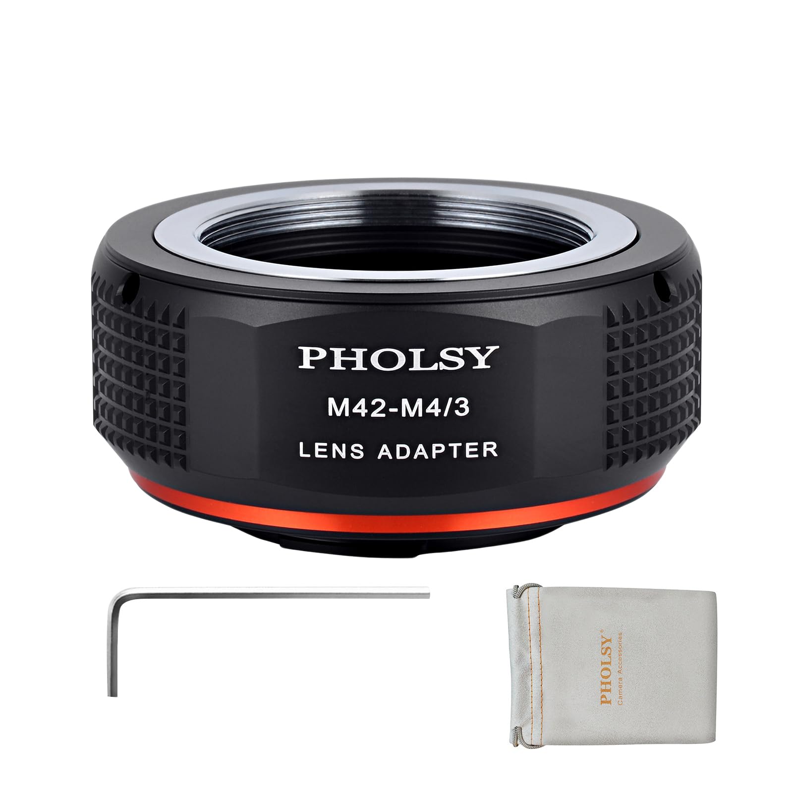 PHOLSY Lens Mount Adapter M42 to MFT Compatible with M42 42mm Screw Mount Lens to Micro Four Thirds (M4/3 Micro 4/3) Mount Camera Body Compatible with Olympus Panasonic Lumix Cameras M42 to M4/3