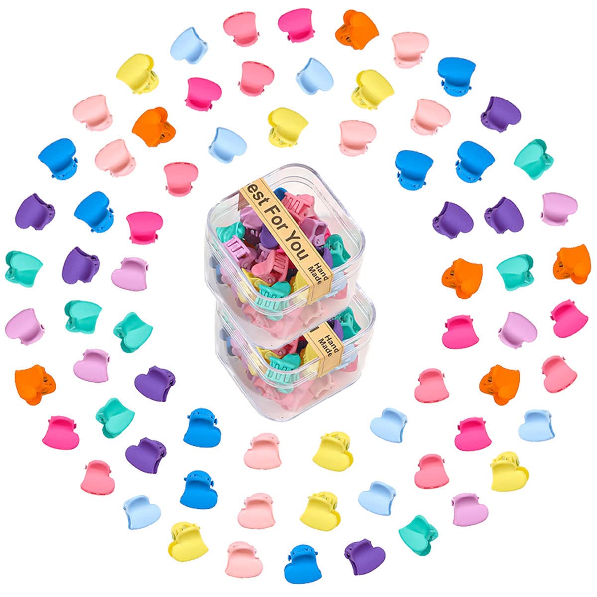 100 Pcs Small Hair Claw Clips for Colorful Flower Mini Acrylic Hair Clips Clamps Accessories for Women Girls Teens Kids Barrettes Decor