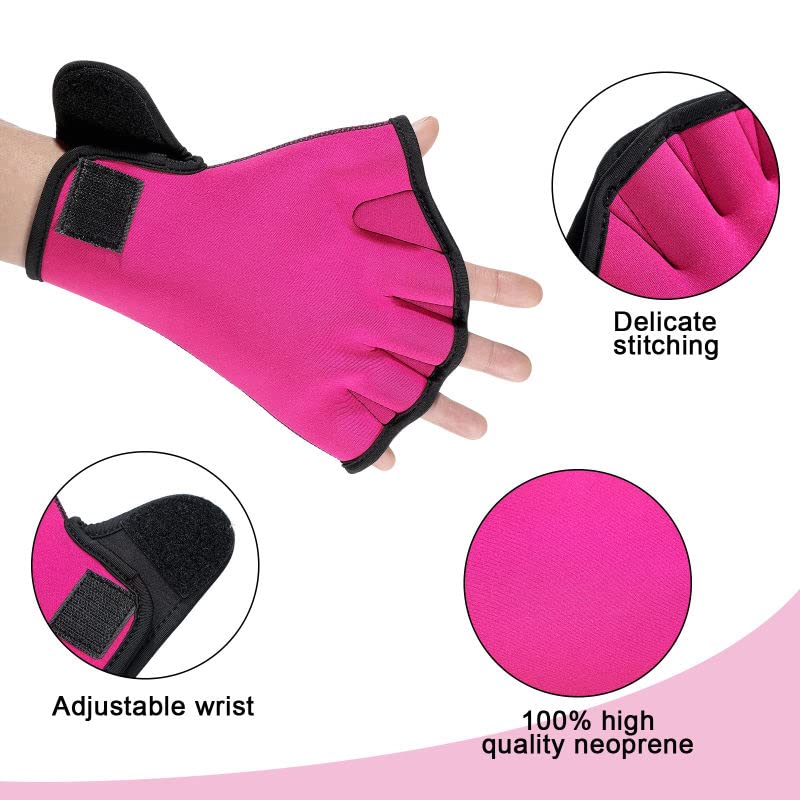 bed Aquatic Gloves 2 Pairs Training Swim Gloves Women Resistance