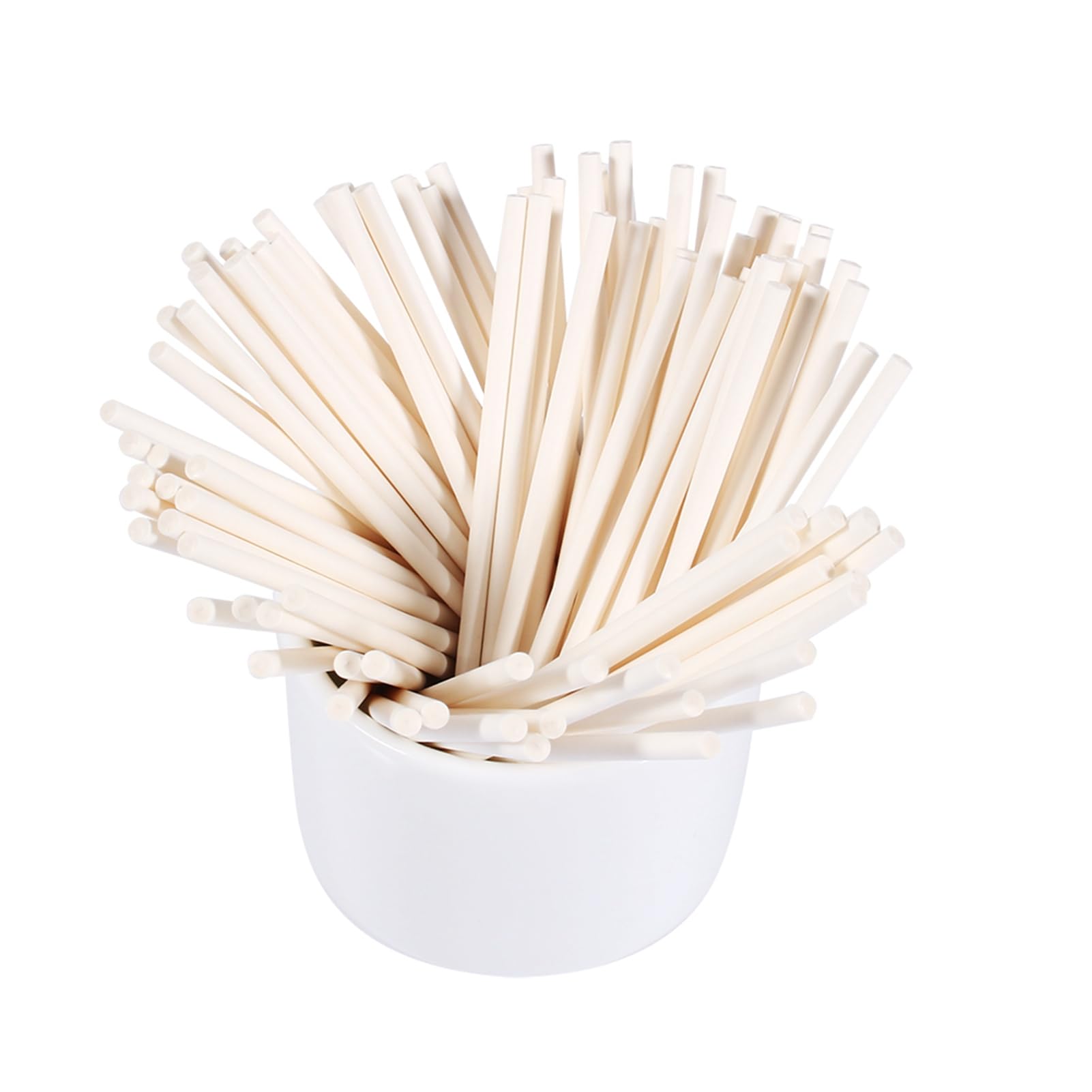 WGFOIP 100 Pcs 10CM White Lollipop Sticks, Cake Pop Sticks Craft Sticks for Funny Chocolate Lollipop Making