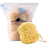 myHomeBody Premium Bath Sponge, Foam Loofah Sponge, Body Sponge for Shower - Large Size, Lots of Lather, 3 Pack