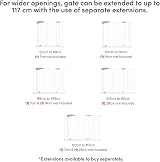 Munchkin Lindam Sure Shut Axis Stair Gate 76-82cm White Pressure Fit view 6