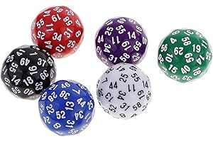 6pcs Polyhedral Numbers D60 Table Games