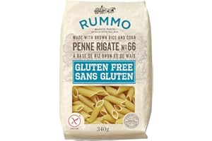 Rummo, Gluten Free Penne Rigate No. 66, Authentic Italian Pasta Made with Brown Rice and Corn, 340g (Pack of 1)