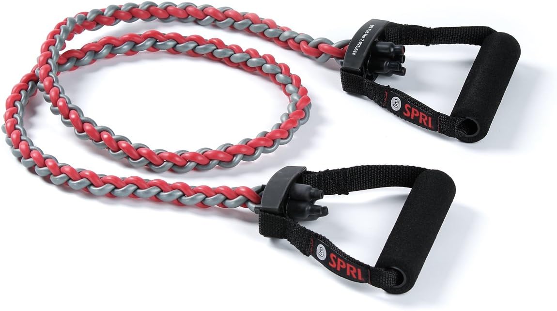 SPRI Braided Xertube Resistance Band Exercise Cords, Medium (Level 3