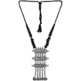 Siddhatva Ethnic Designer Traditional Indian Afghani Antique Silver Oxidized Choker Necklace Earrings Jewelry for Women Girls