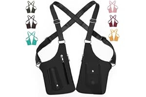 （1 Pack） Premium Leather Adjustable Underarm Shoulder Bag For Men & Women, Leather Shoulder Hidden Underarm Strap Wallet