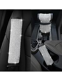 U&M Bling Bling   Cubierta para freno de mano, cristal brillante, para coche, con mango protector de freno de mano