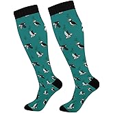 SHJI Atlantic Puffin Compression Socks for Women Sock Men Knee High Stockings for Running Athletic Hiking Cycling 1 Pair