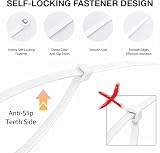 D.A.Y. Republic 100pc White Cable Ties Assorted 3 Sizes Self-Locking Zip Tie view 4