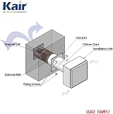 Kair 150mm 6 Inch Round Ducting Wall Plate - UK Made Ventilation Vent Cover view 5