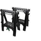 Metabo HPT Sawhorses | Folding | 1200 Lb. Capacity | 2-Pack | 115445M