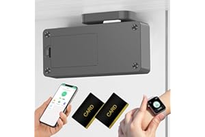 Dhiedas Smart Cabinet Lock, Hidden RFID Drawer Lock, Electronic Keyless Bluetooth Child Safety Baby Proofing Drawer Lock for Adults Liquor Furniture Cupboard Pantry File Grey