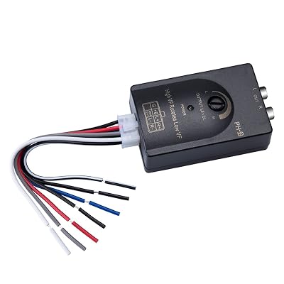 Mr. Ho Auto Car RCA High to Low 2-Channel Line Output Converter with Adjustable Subwoofer Level for Car Amplifier – Black