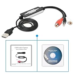 USB Audio Capture Card Grabber for Vinyl Cassette
