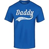 Daddy Distressed Classic Baseball Style T-Shirt Dad Shirts