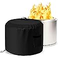 Fire Pit Cover for Stove Bonfire, Falezern Stove Bonfire Outdoor Cover Waterproof, Dustproof and Windproof, Bonfire Surround Shelter Cover Compatible with Solo Stove (22"D X 16"H (M))
