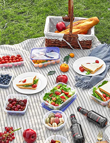 Deik Food Storage Containers, BPA-Free Plastic Lunch Containers 20 Pieces, Safe for Dishwasher, Freezer, Microwave, FDA Approved